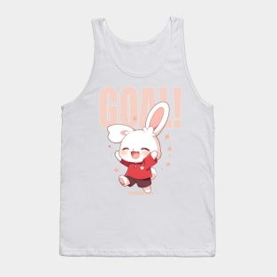 Kawaii Cute Soccer Rabbit - Goal! Tank Top